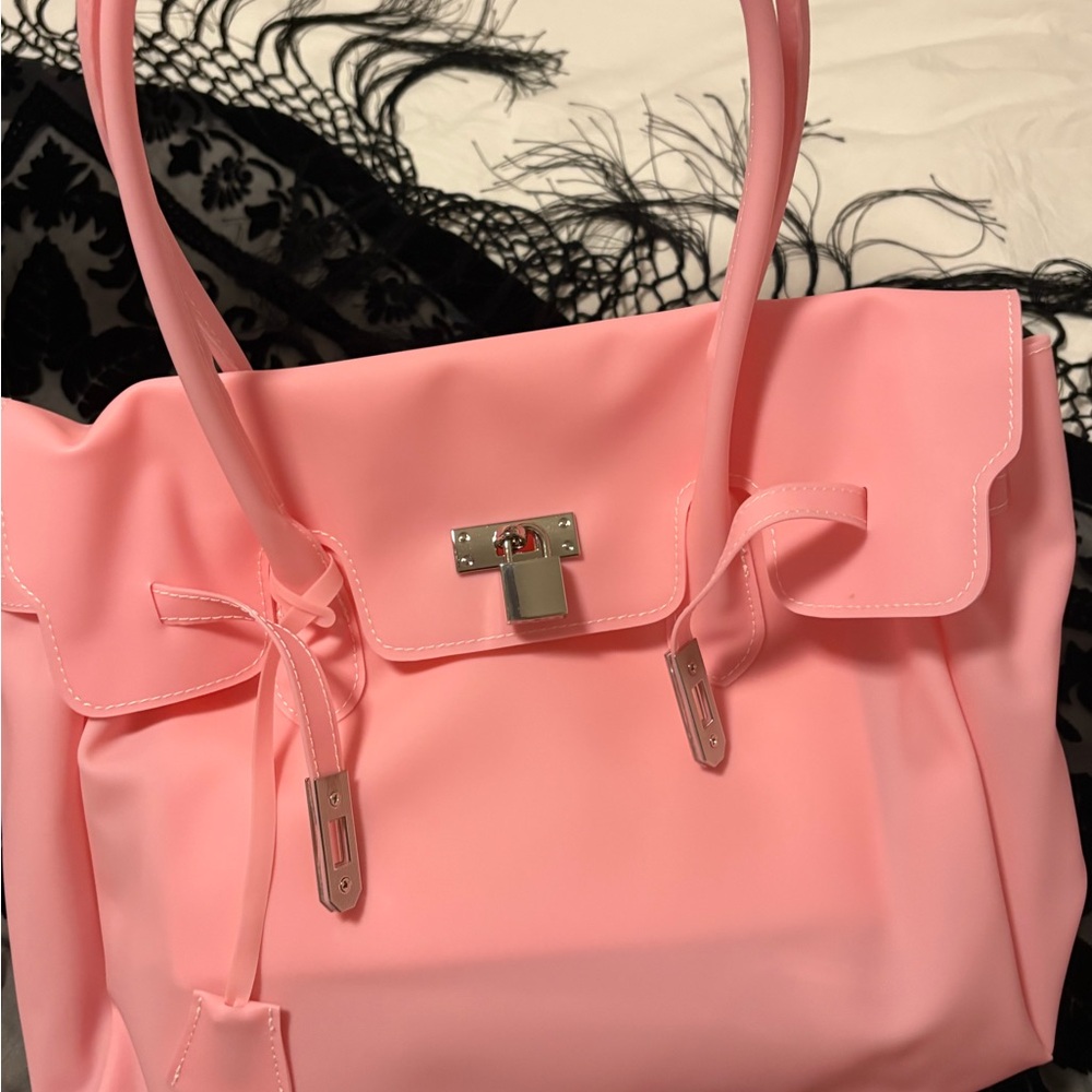 Pink JELLY FIRKEN with Silver Hardware